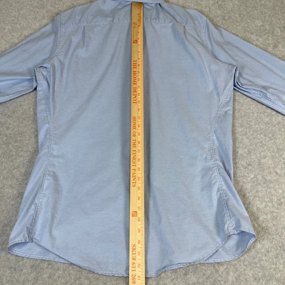 MTailor Mens Light Blue 100% Cotton Button Down Dress Shirt‎ Oxford Long Sleeve